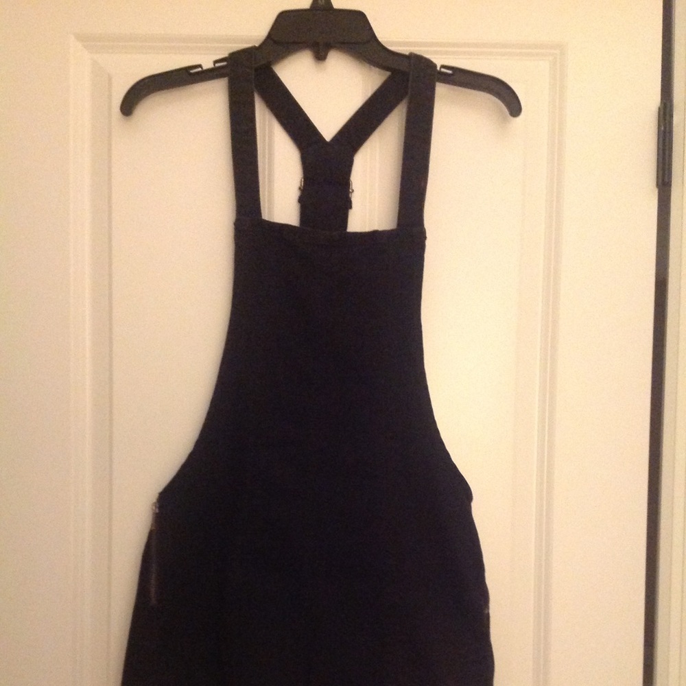 RVCA black short overalls worn once
